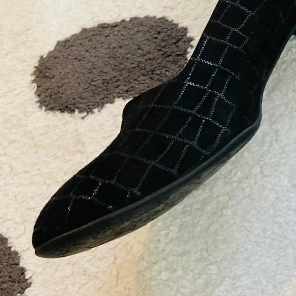 Beautifeel $315 Womens 41 US 10-10.5 Mystique Black Croc Print Kitten Heel Pumps - Picture 7 of 12